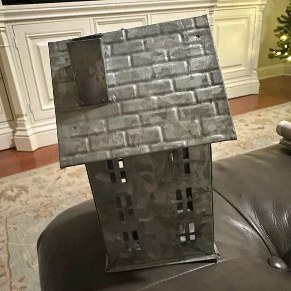 Pottery Barn Galvanized House Candle Holder - Picture 2 of 6